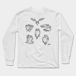 Owls All Over Long Sleeve T-Shirt